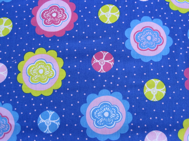 Bedrukte Katoen Bleom Roze Kobalt Blauw 12 Meter Bedrukte Katoen Bleom Roze Kobalt Blauw 12 Meter